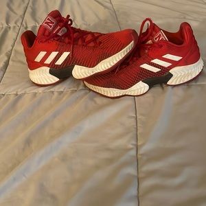 Men's adidas Scarlet/Black Nebraska Huskers Pro Bounce Low Training Sneaker